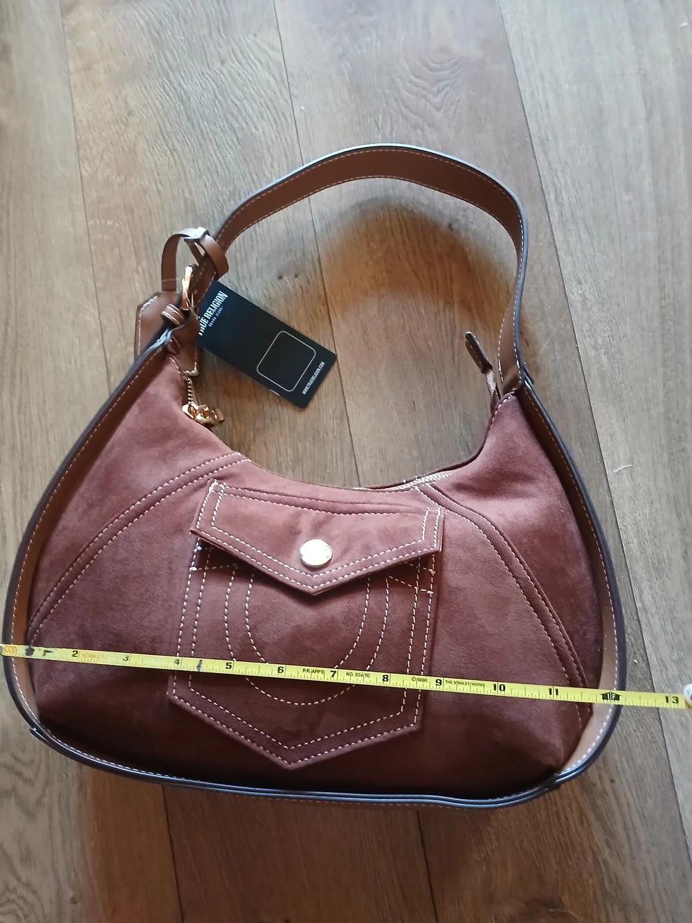 True Religion Brown Suede Shoulder Bag